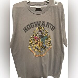 Kids Gray Hogwarts Crest Short Sleeve Tee
